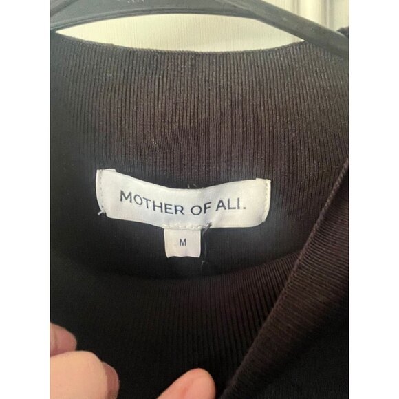 Mother of All NEW NWT Helen Knit dress Black Ribbed Long Sleeve Mock Neck Medium - Picture 4 of 9